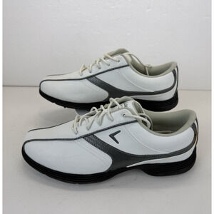 Callaway Women's Golf Shoes White Gray Size 6.5 Spikeless Soft Spikes Lace-Up